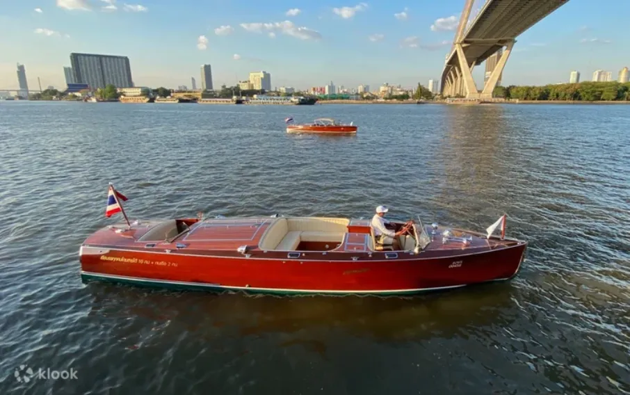 Luxury mahogany Hacker-Craft boat Bangkok