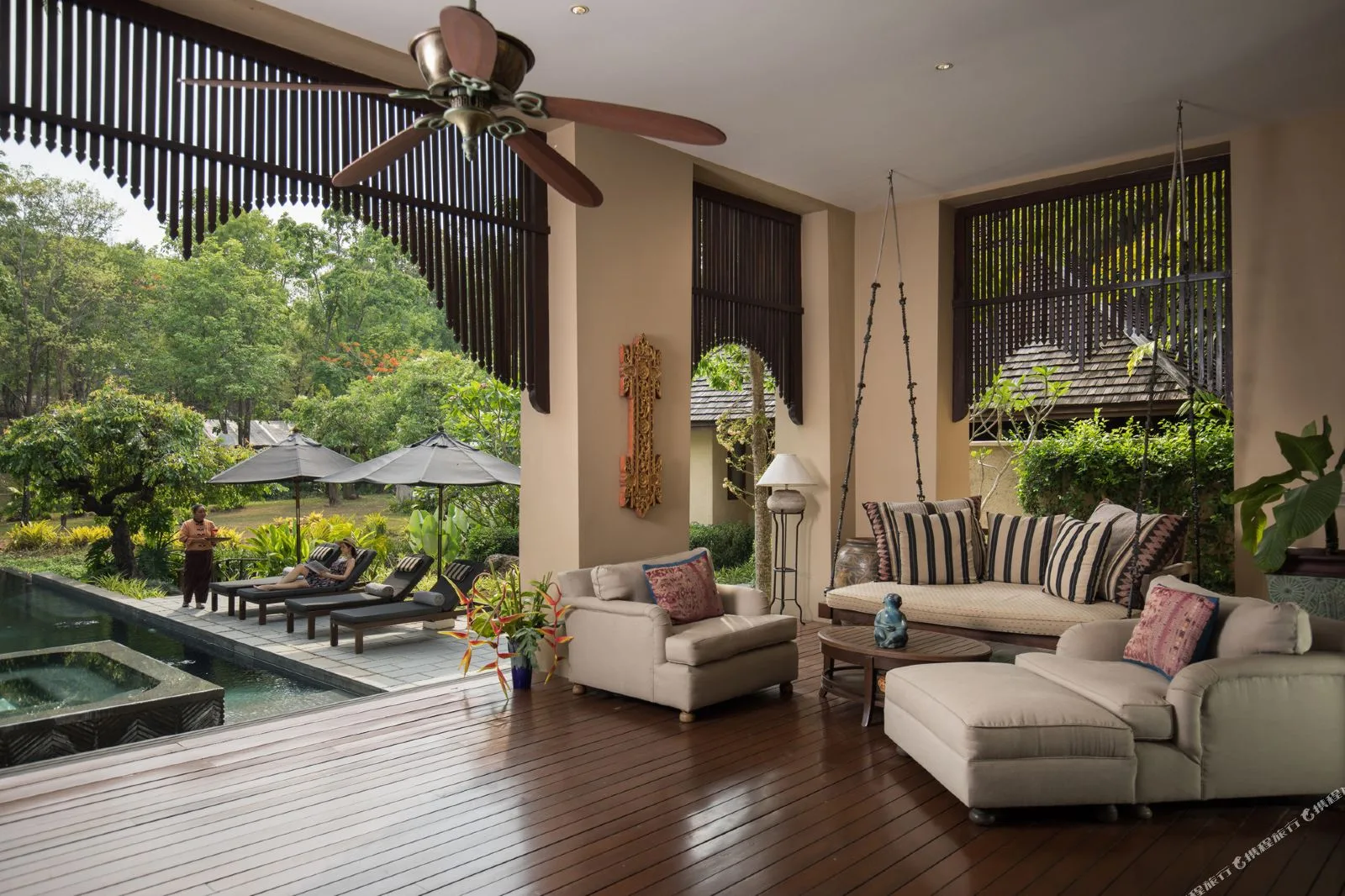 Four Seasons Resort Chiang Mai &mdash; an open-sided pavilion living room
